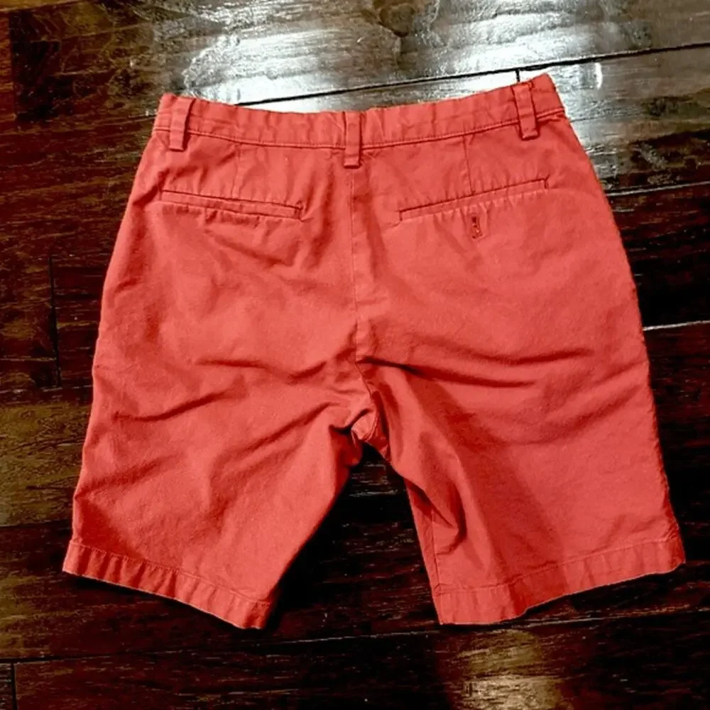 Banana Republic Aiden Club Short  Nantucket Red Summer Chino Reds Mens Size 30